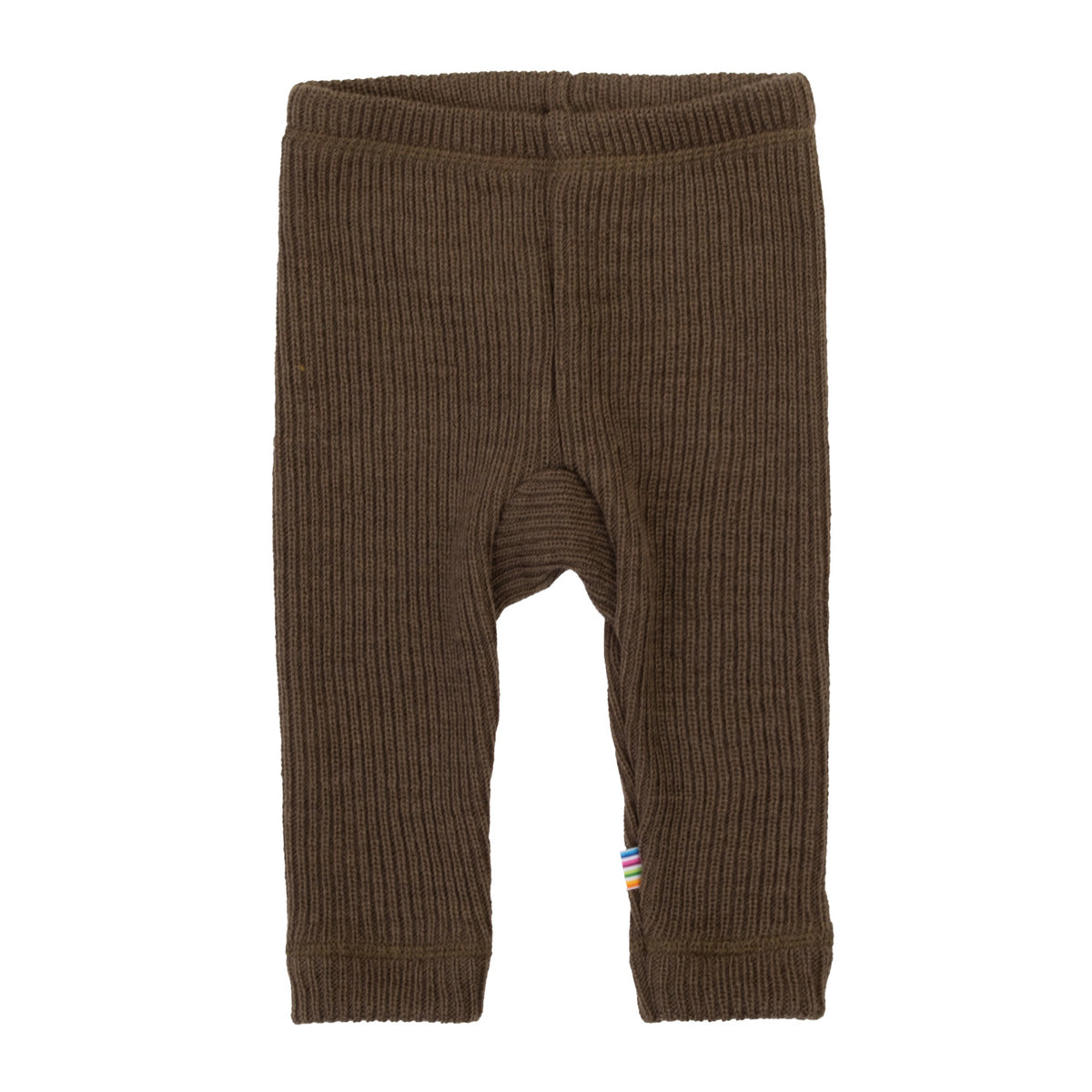 Joha knitted wool rib leggings - Brown