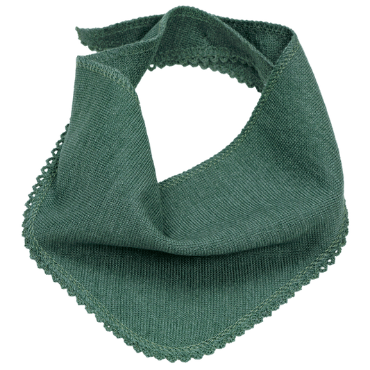 Reiff merino wol/zijde driehoek bandana sage - de Wevershoek