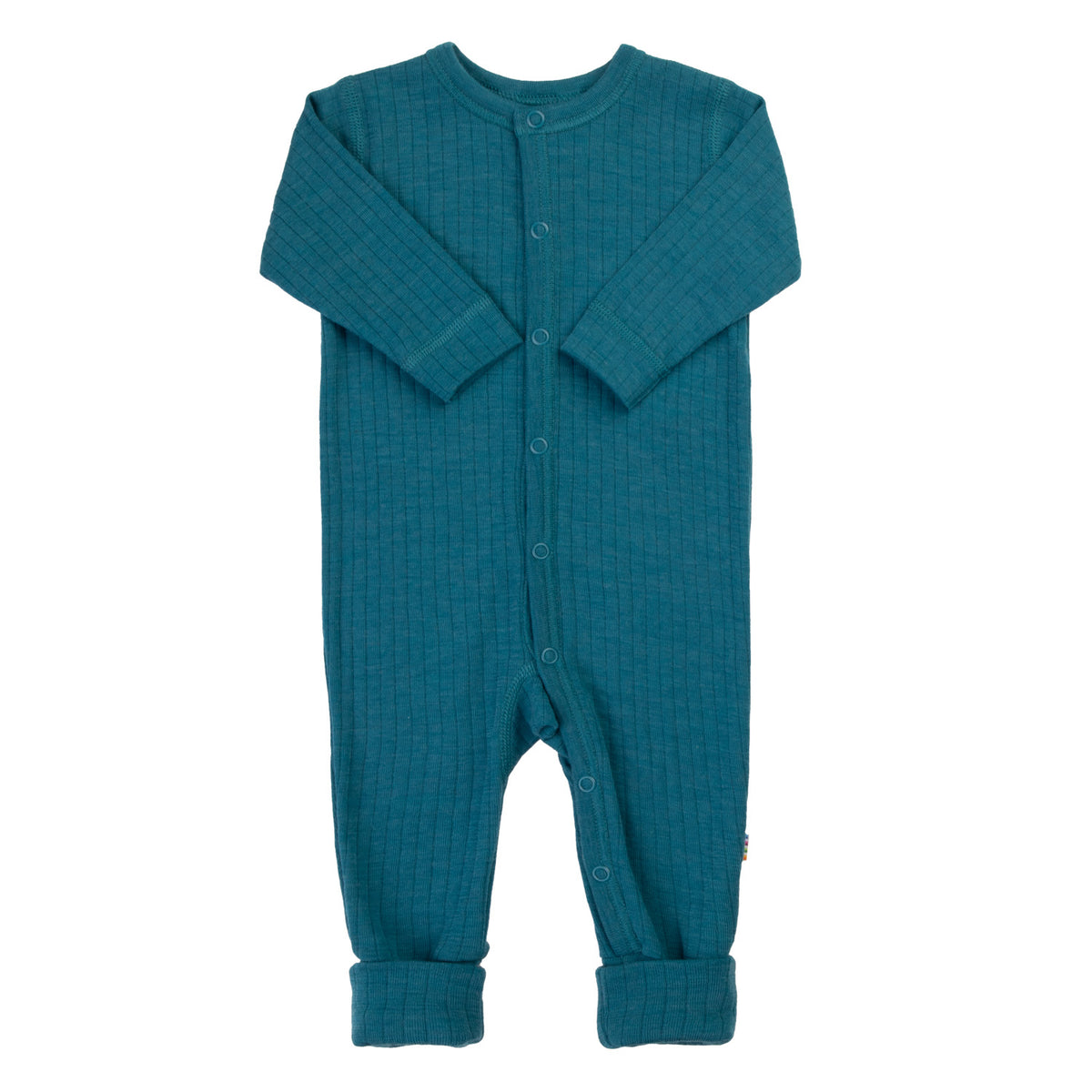 Joha wool jumpsuit with wrap feet - Turquoise
