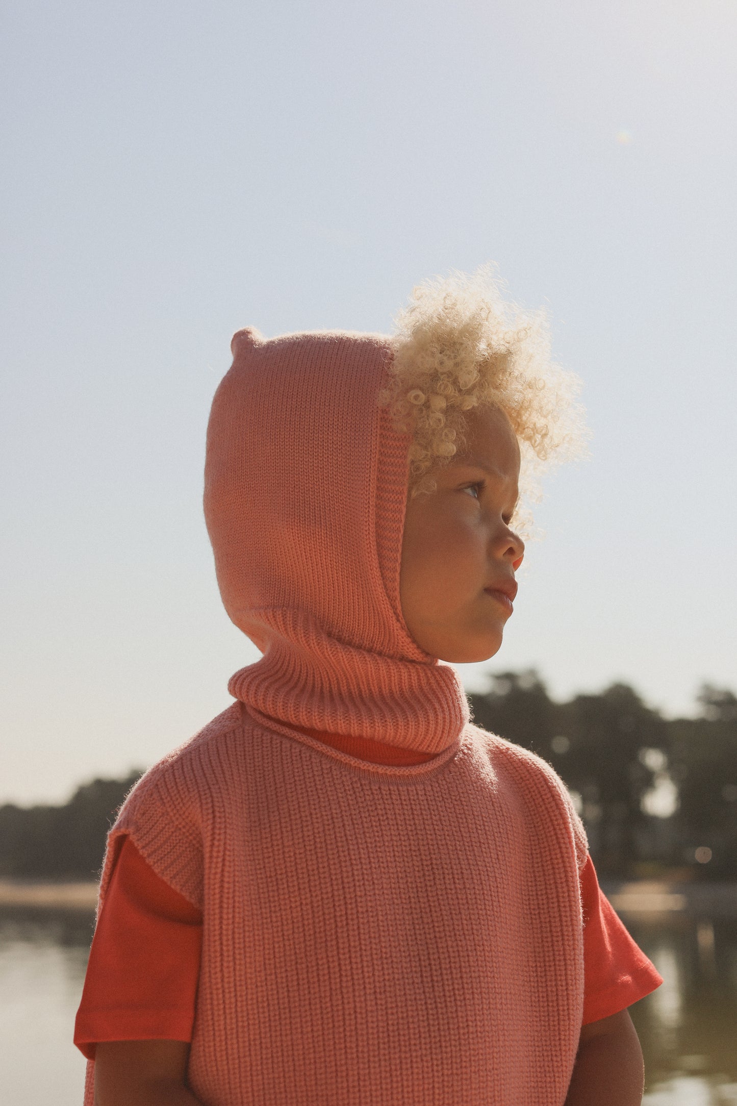 Hvid balaclava Eddy - Bubblegum