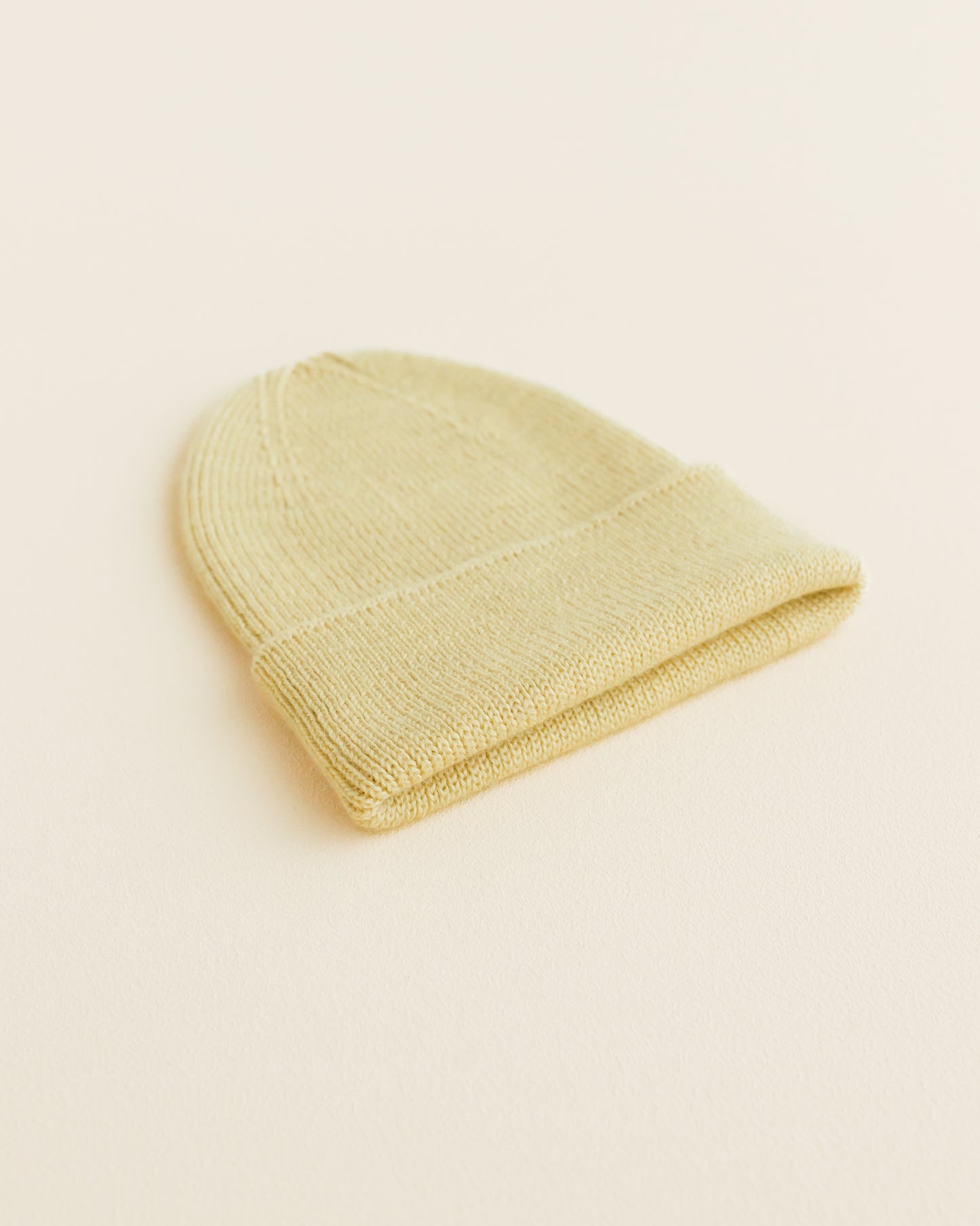 Hvid beanie Fonzie newborn - Light Yellow