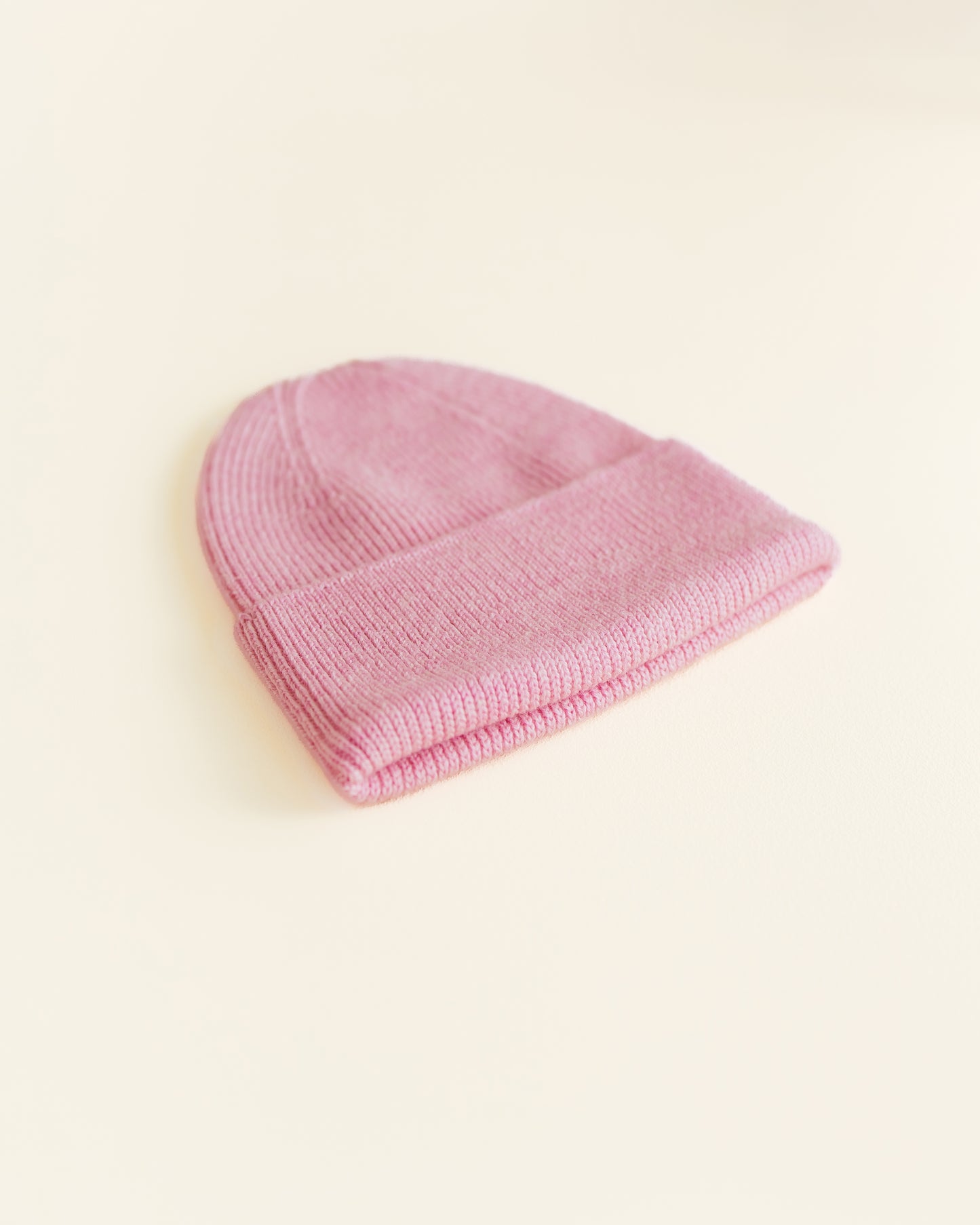 Hvid Beanie Fonzie Neugeborenen - Creme