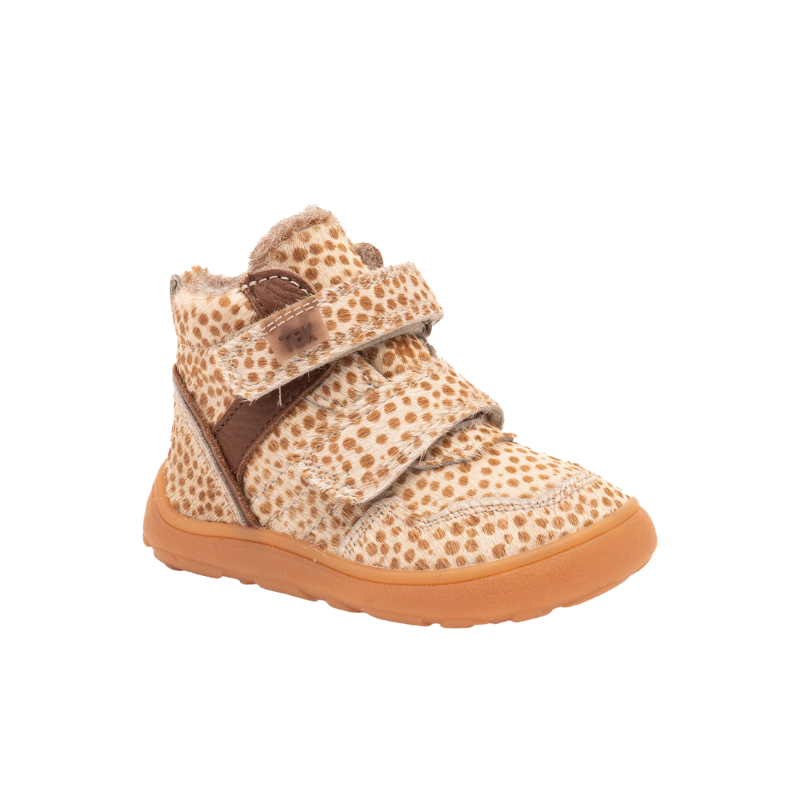 Bisgaard Becky TEX Barefoot – Brown Dots | Waterproof Kids Shoes with Wool Lining