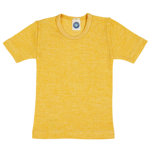 Cosilana wool/silk/cotton t-shirt – Yellow