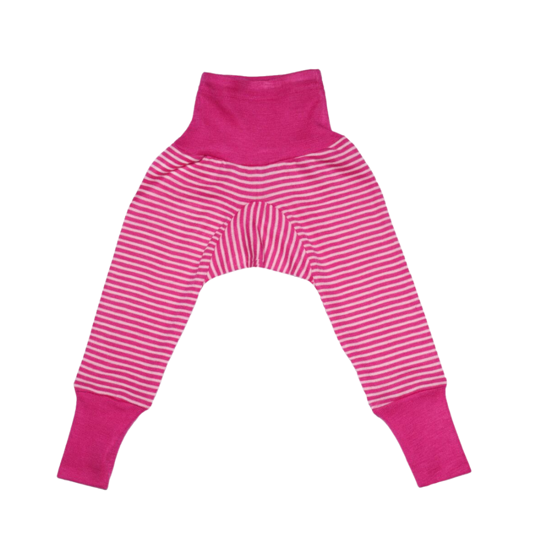 Cosilana wool/silk baby pants - Pink / Nature
