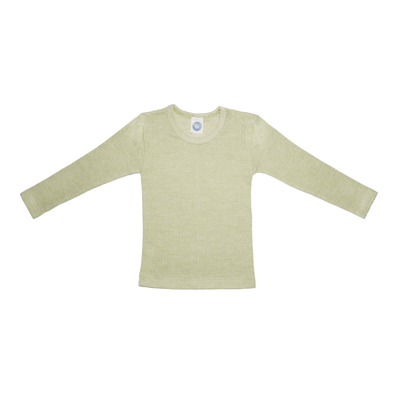 Cosilana wol/zijde/katoen longsleeve - Groen