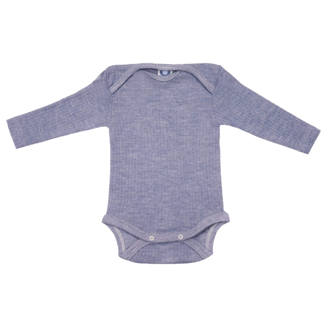 Cosilana wool/silk/cotton romper - Blue