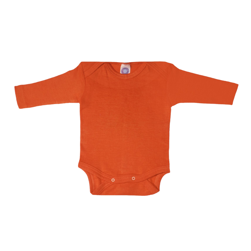 Cosilana wol/zijde romper lange mouw – Saffron