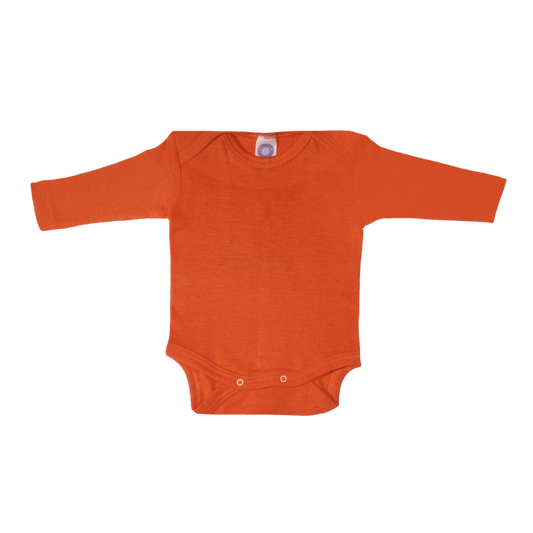 Cosilana wool/silk romper long sleeves – Saffron