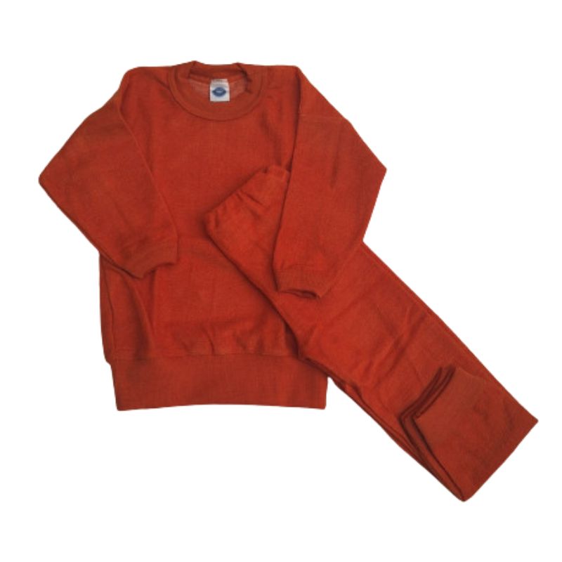 Cosilana wollen tweedelige pyjama set - Saffron