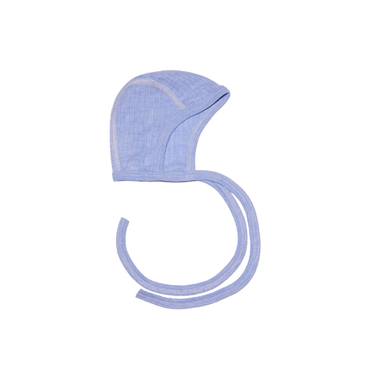 Cosilana wool/silk/cotton bow hat - Blue