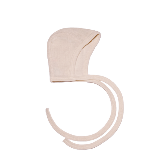 Cosilana wool/silk/cotton bow hat - Natural