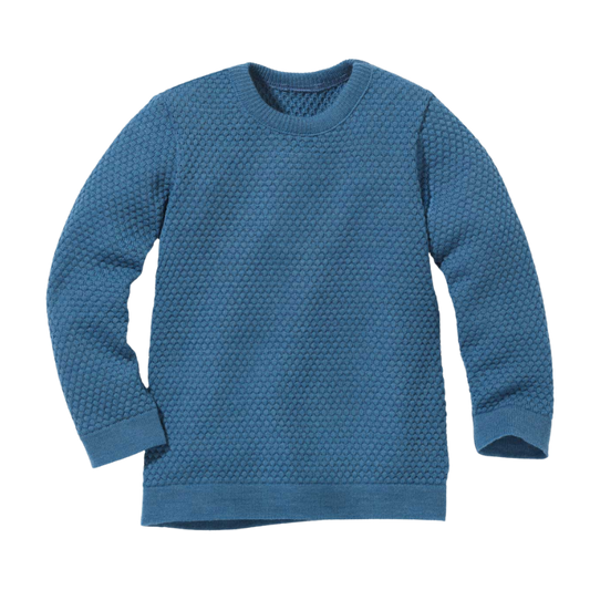Disana honeycomb sweater - Dove blue