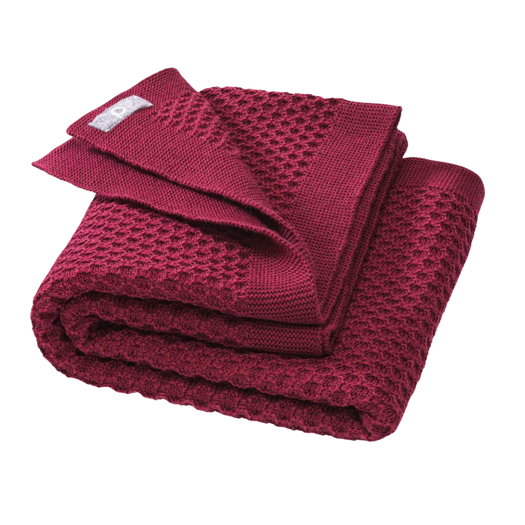 Disana wollen honeycomb deken - Cassis