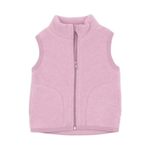 Engel Natur wolfleece kids bodywarmer - Rosewood melange