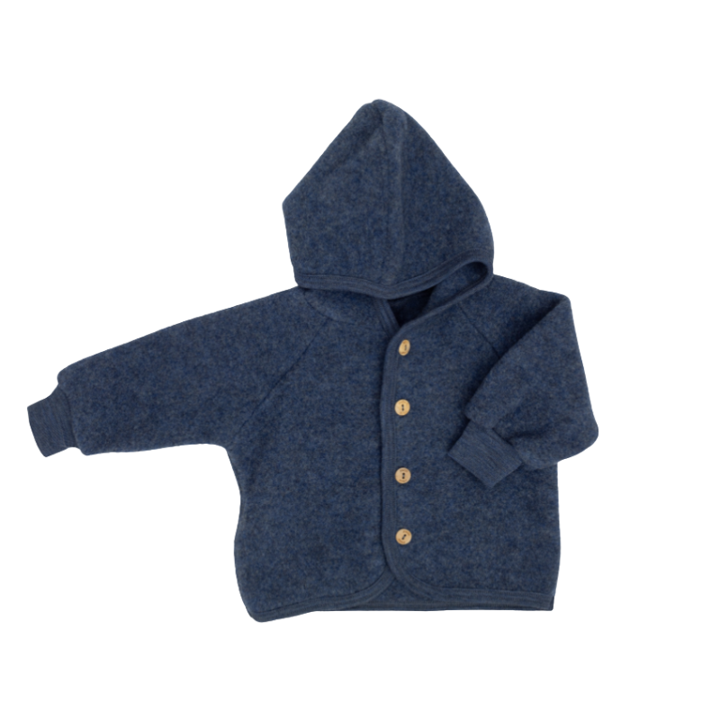 Engel Natur wolfleece jacket - Blue melange