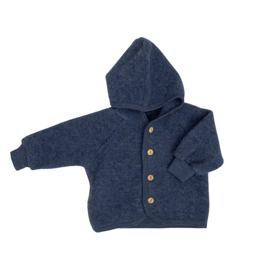 Engel Natur wolfleece jacket - Blue melange