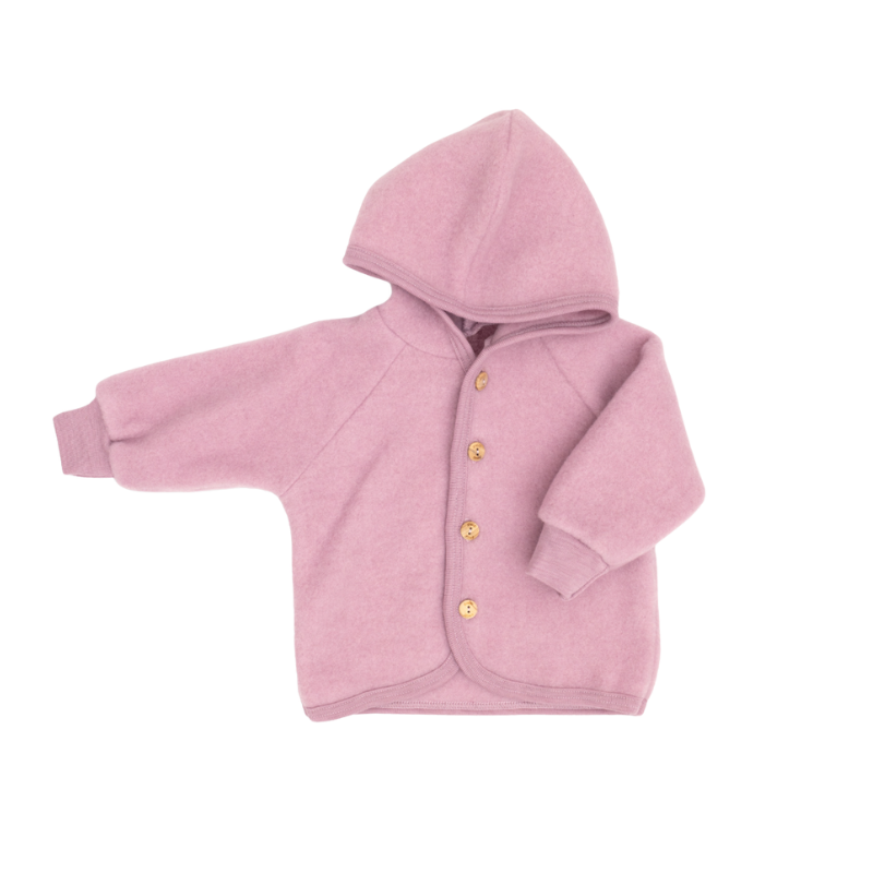 Engel Natur wolf fleece jacket - Rosewood melange