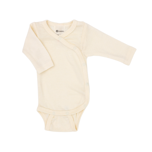 Engel Natur wool/silk premature wrap romper - Natural