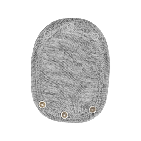 Engel Natur wool/silk romper extender - light grey melange