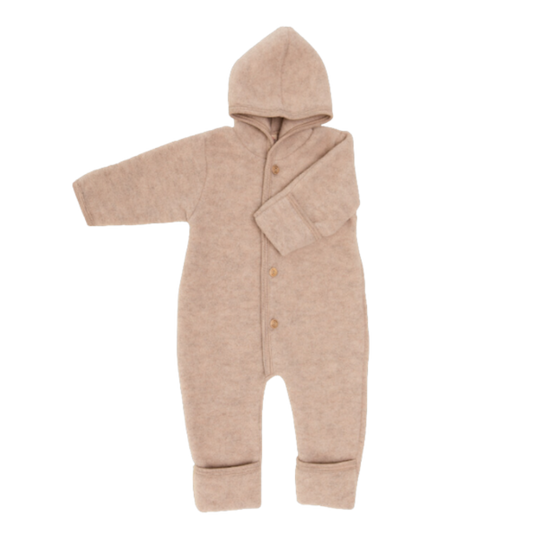 Engel Natur merino wool fleece overall - Sand