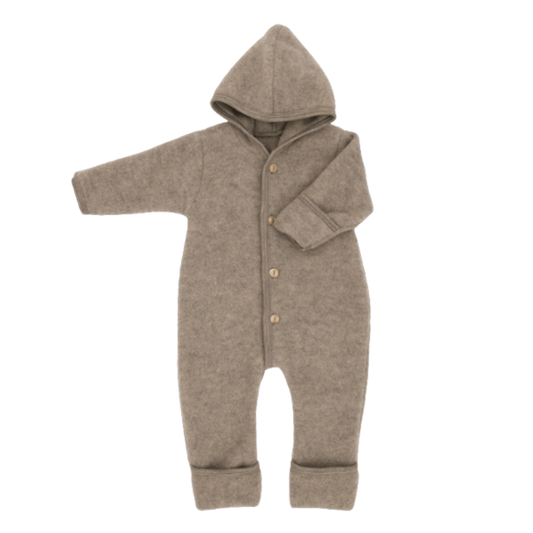 Engel Natur wool fleece overalls - Walnut