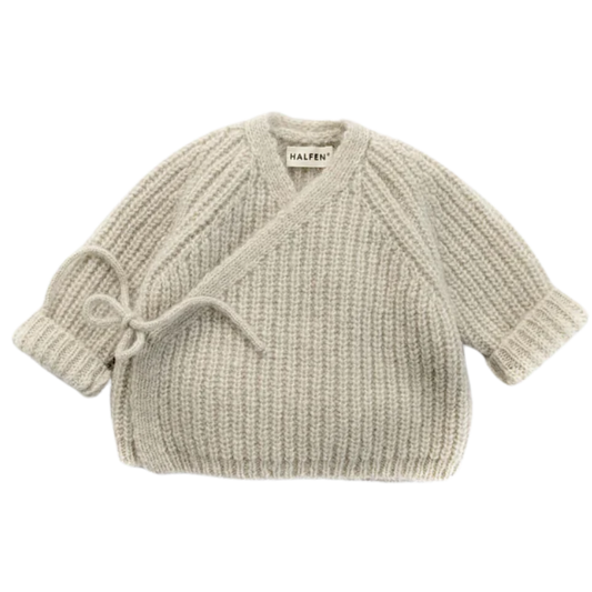 HALFEN alpaca baby wrap cardigan - Beige