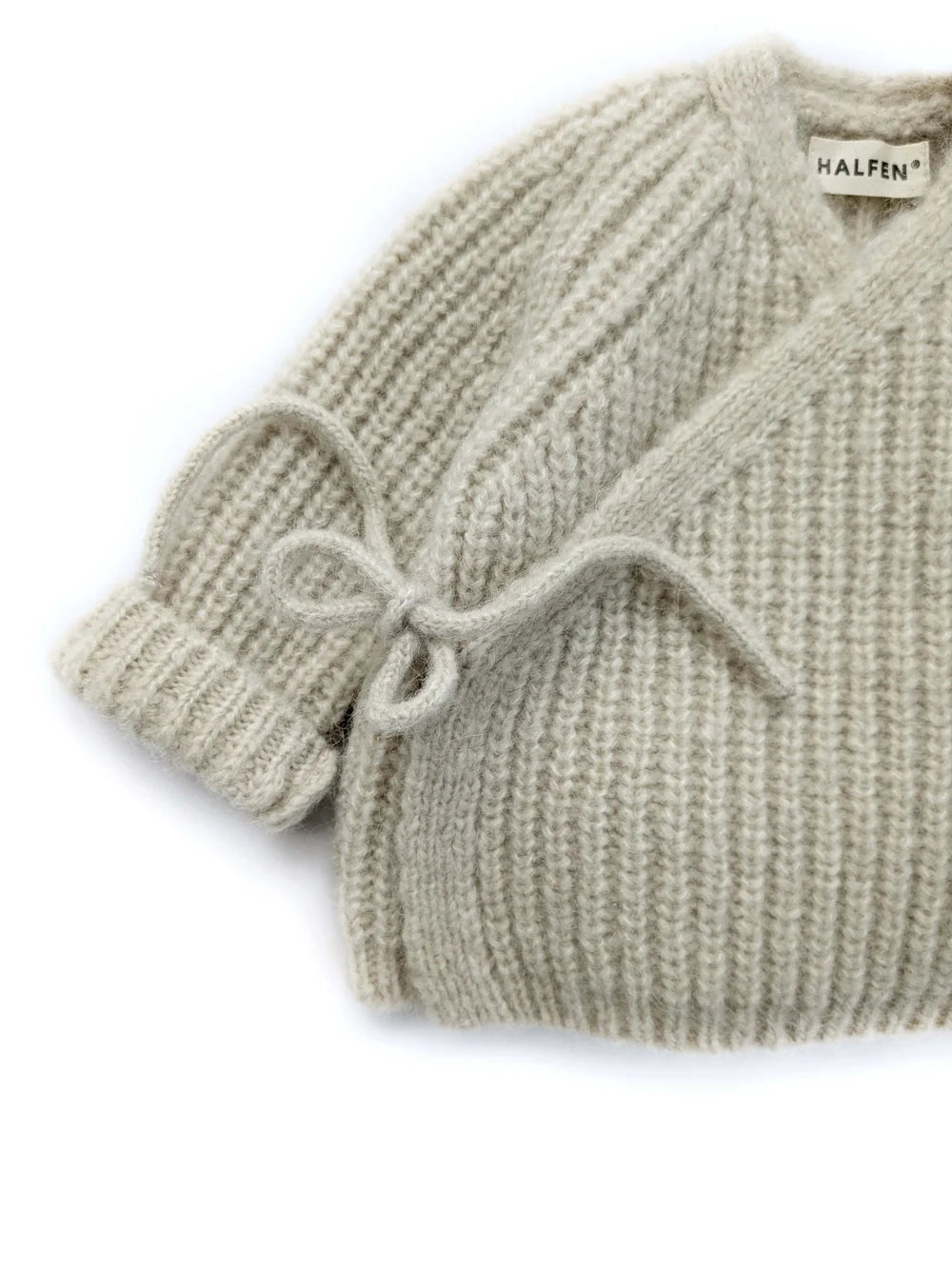 HALFEN alpaca baby wrap cardigan - Beige