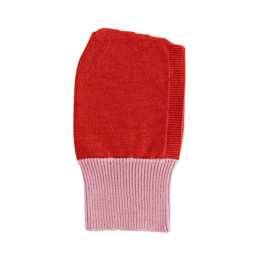 Hvid balaclava Eddy - Cotton candy / Red