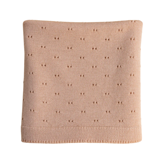 Hvid blanket Bibi - Apricot