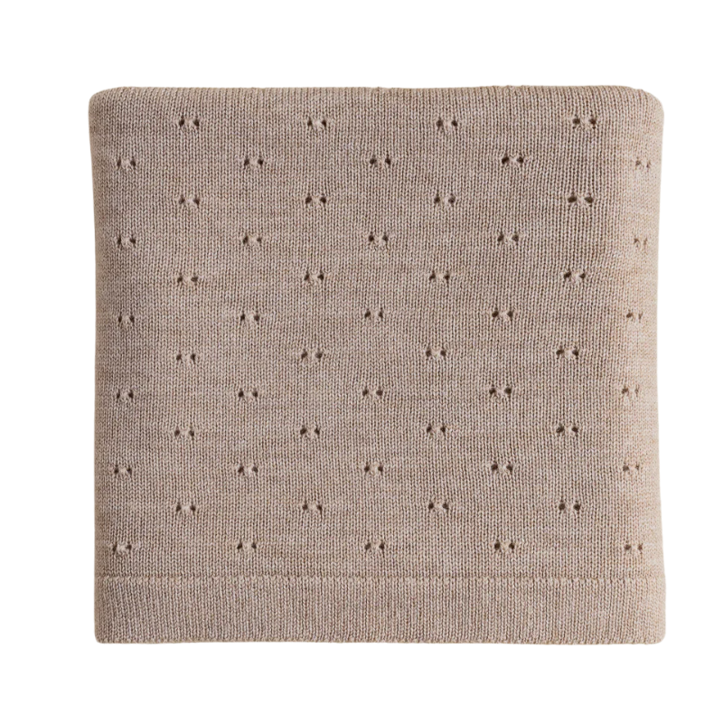 Hvid blanket Bibi - Sand