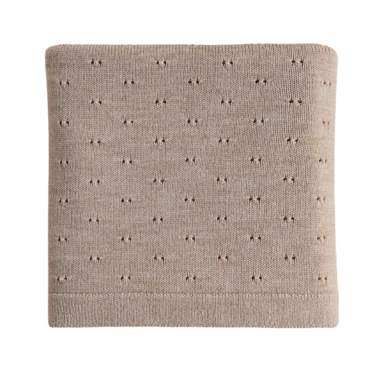 Hvid blanket Bibi - Sand