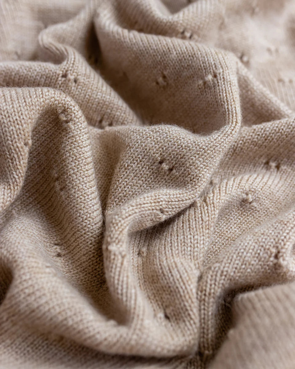 Hvid blanket Bibi - Sand
