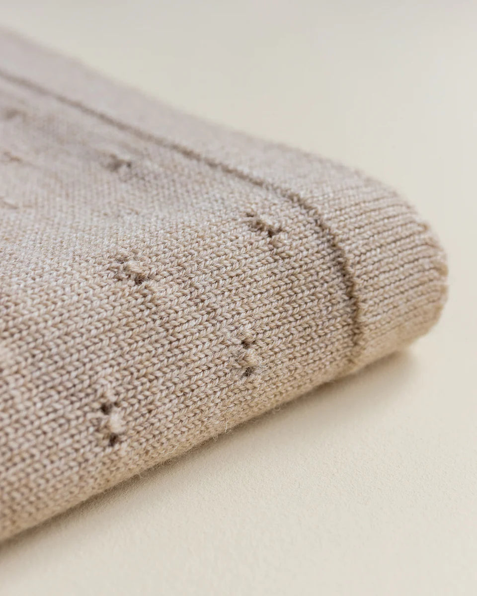 Hvid blanket Bibi - Sand