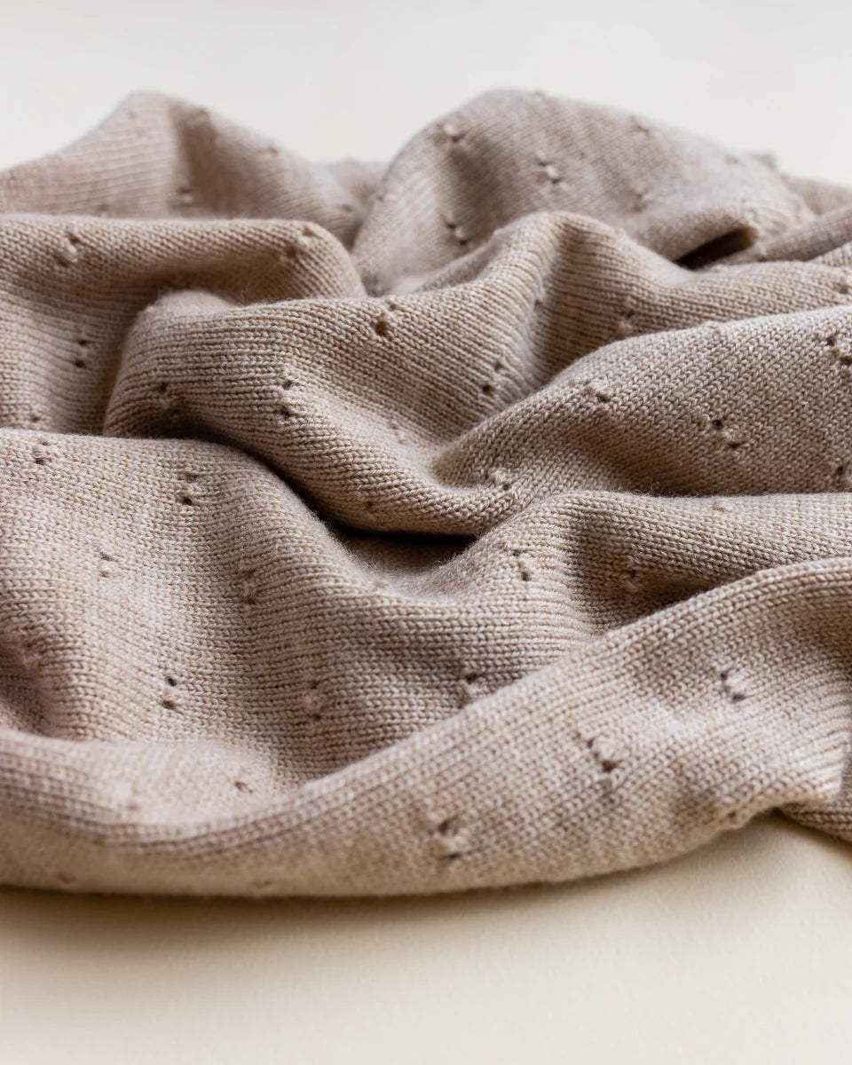 Hvid blanket Bibi - Sand