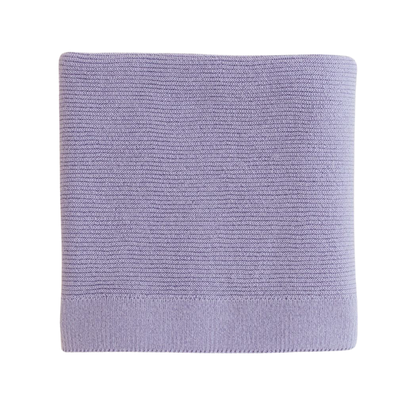 Hvid blanket Gust - Lilac