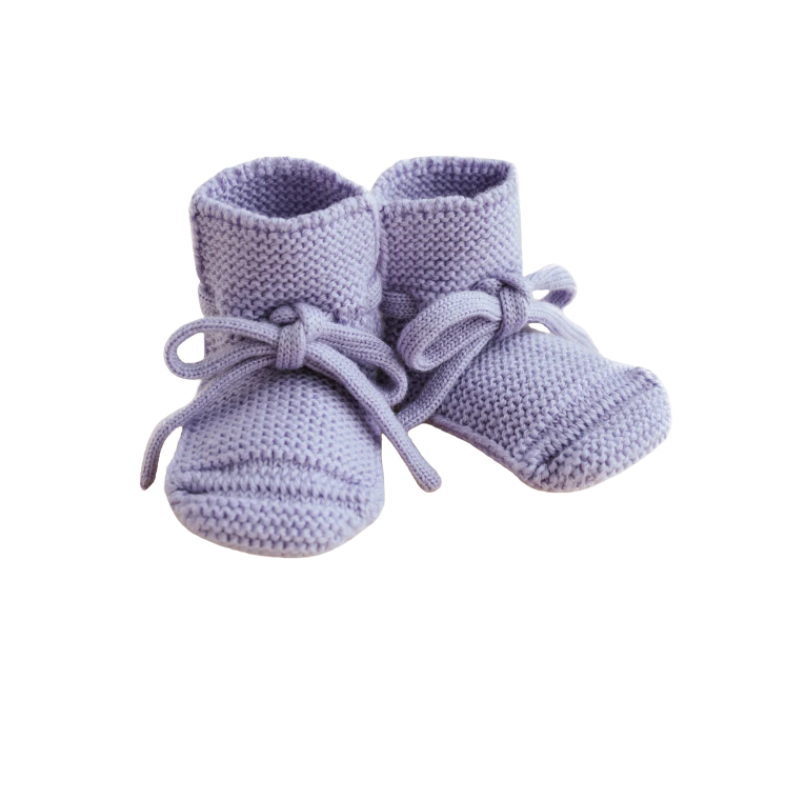 Hvid booties - Lilac