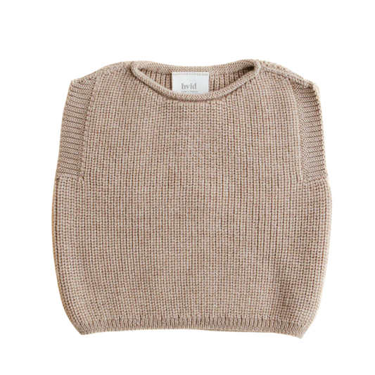 Hvid vest Harvey baby - Sand