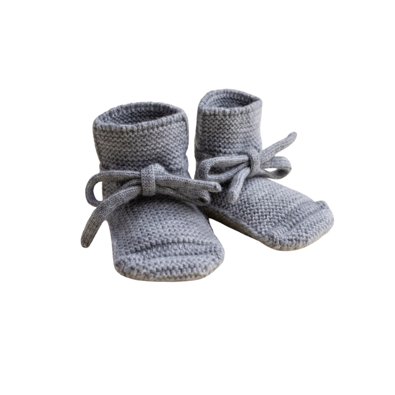 Hvid slofjes - Grey Melange