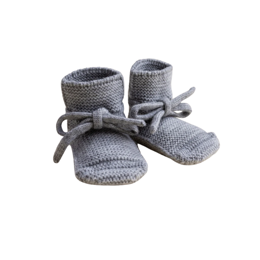 Hvid booties - Grey Melange