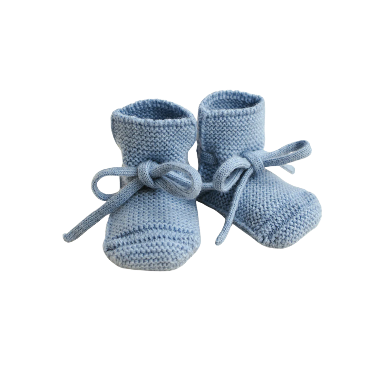 Hvid slofjes - Light blue