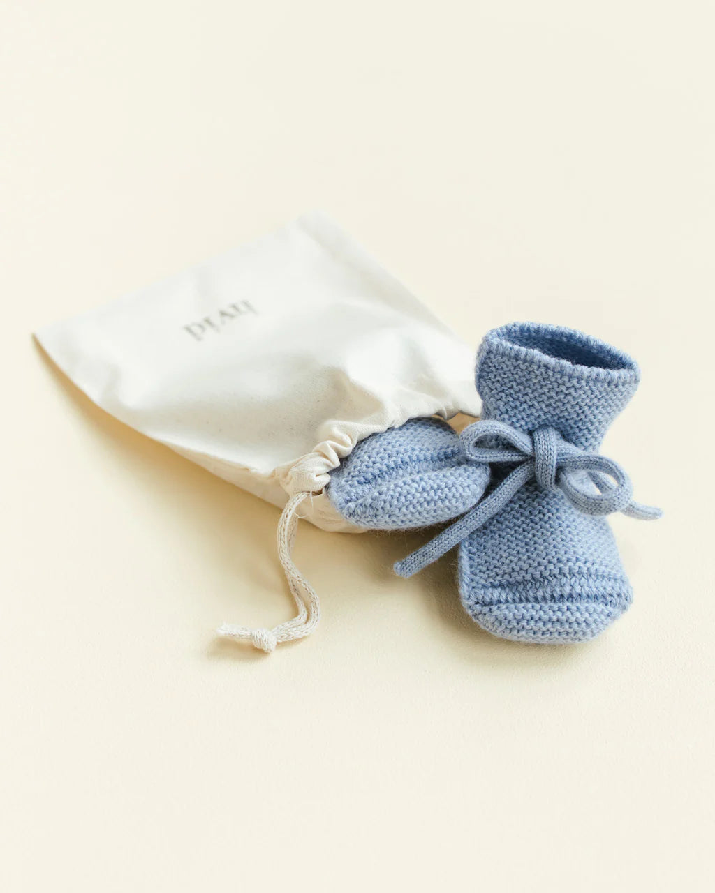 Hvid slofjes - Light blue