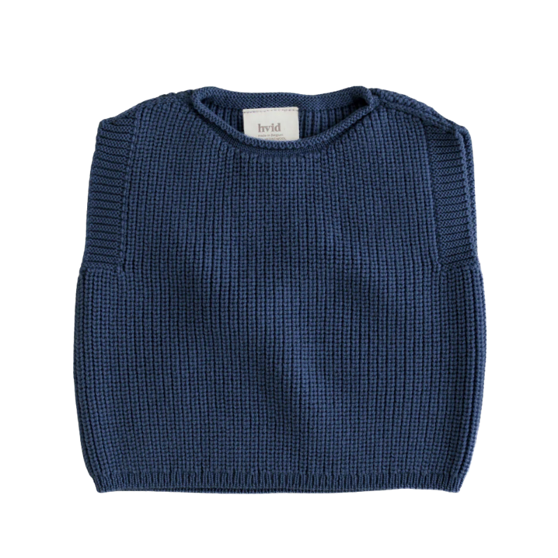 Hvid vest Harvey baby - Blue