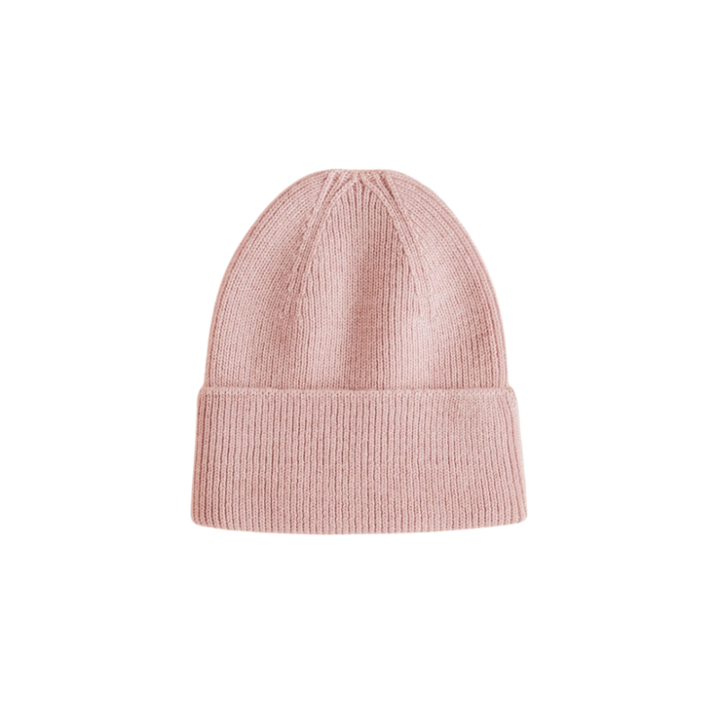 Hvid Beanie Fonzie Neugeborenen - Creme