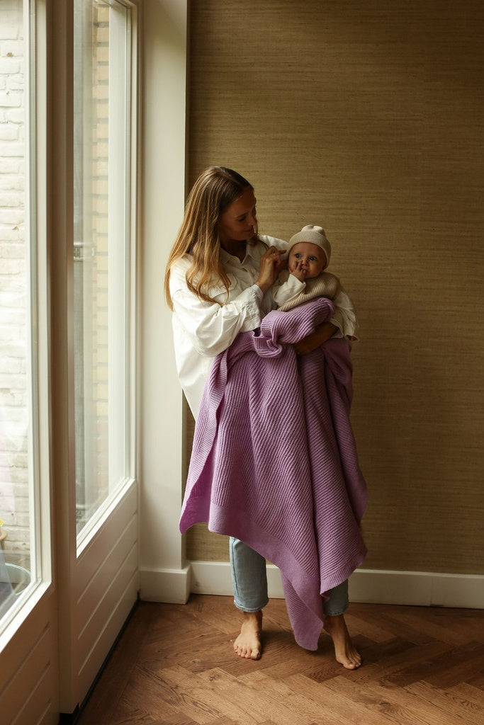 Hvid deken Gaston AW25/26 - Lavender