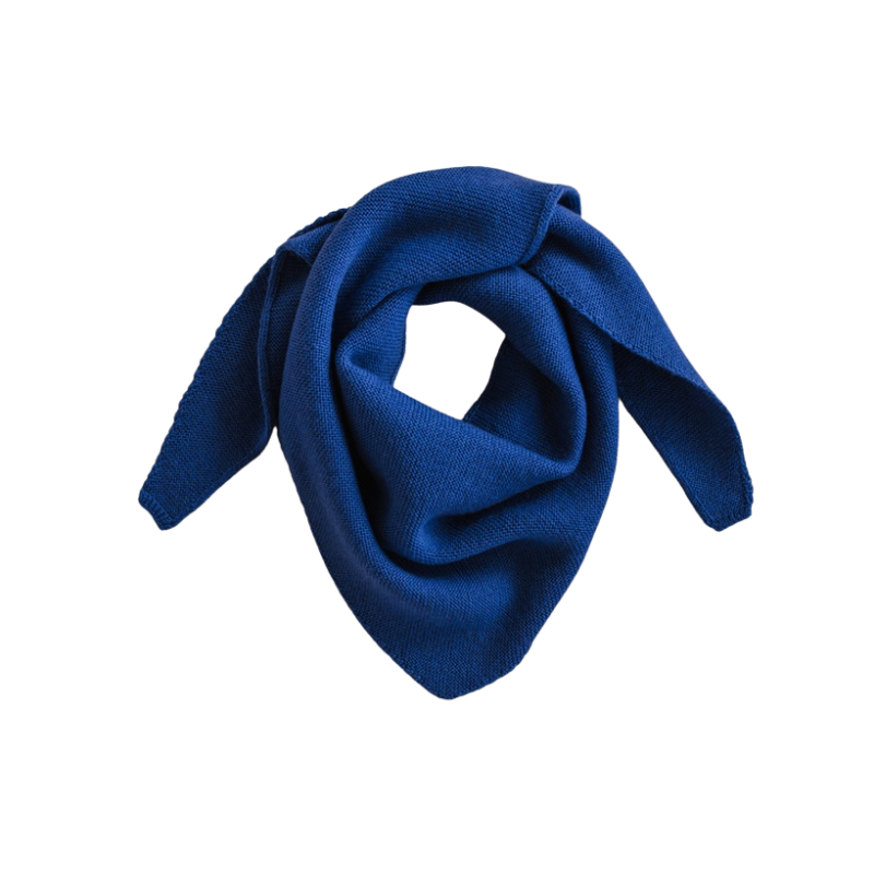 Hvid sjaal Josephina - Cobalt blue