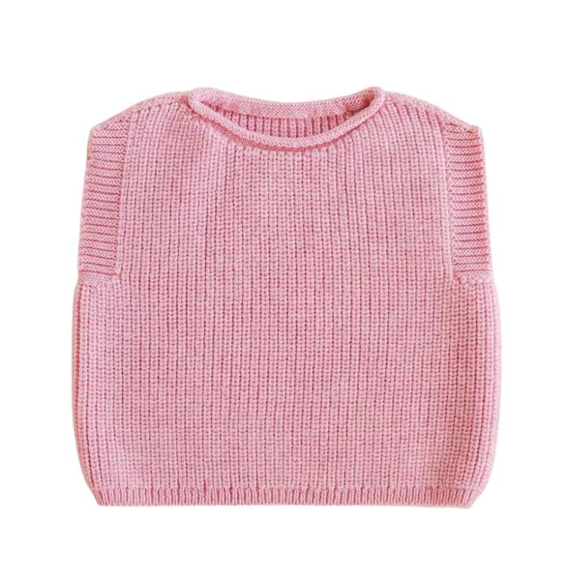 Hvid vest Harvey baby - Cotton candy