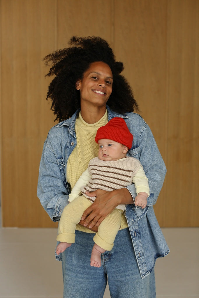 Hvid vest Harvey baby AW25/26 - Cream / Mocha