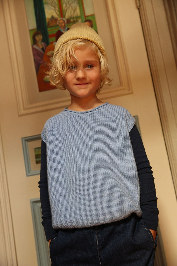 Hvid Harvey kids - Light blue