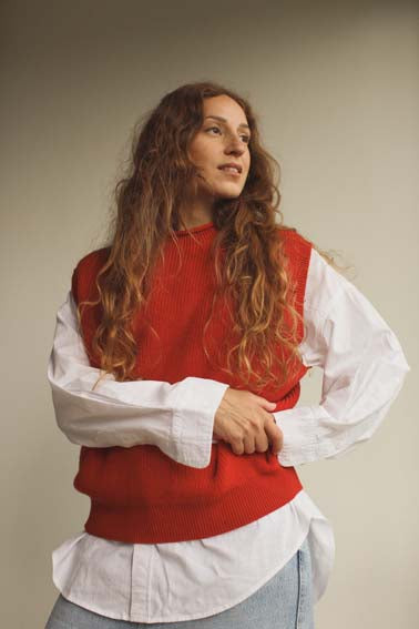 Hvid vest Helle - Red